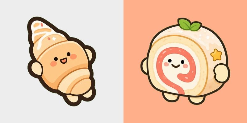 Peach Croissant Roll Cursor