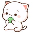 Peach Goma Eating Mochi Pointer