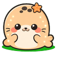 Peach Kawaii Seal Pup Pointer