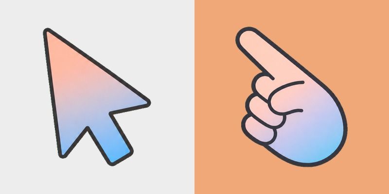 Peach Sky Blend custom cursor pack preview for Chrome, Edge and Windows