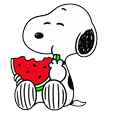 Peanuts Snoopy and Woodstock Eating Watermelon Default