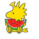 Peanuts Snoopy and Woodstock Eating Watermelon Pointer