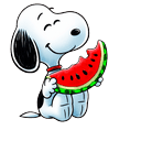 Peanuts Snoopy and Woodstock Eating Watermelon Default