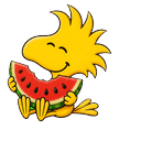 Peanuts Snoopy and Woodstock Eating Watermelon Pointer