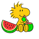 Peanuts Snoopy and Woodstock Eating Watermelon Pointer