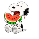 Peanuts Snoopy and Woodstock Eating Watermelon Default