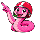 Pink Venom Snake Helmet Pointer