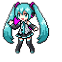 Pixel Art Hatsune Miku Leek Pointer