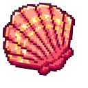Pixel Coral and Orange Seashells Default