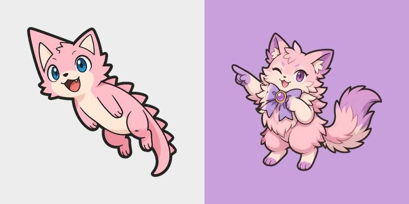 Cursor pack preview: Skitty and Delcatty