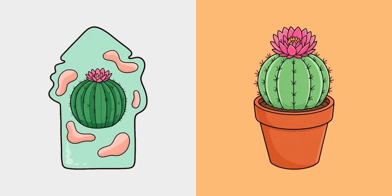 Potted Cactus Bloom