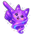 Purple Cosmic Fox Wind Pointer