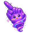 Purple Cosmic Owl Wind Pointer