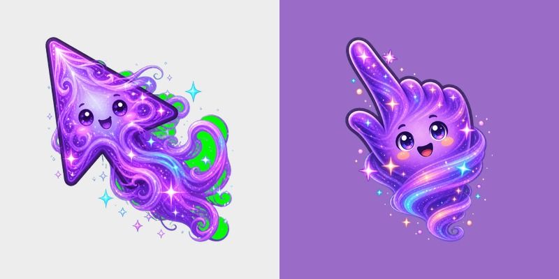 Purple Cosmic Wind Light Cursor