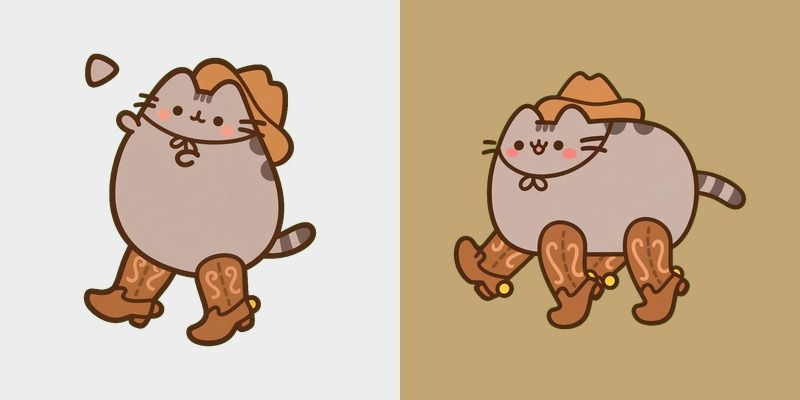 Pusheen Cowboy Hat Boots