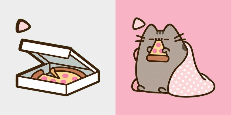 Pusheen Pizza Blanket