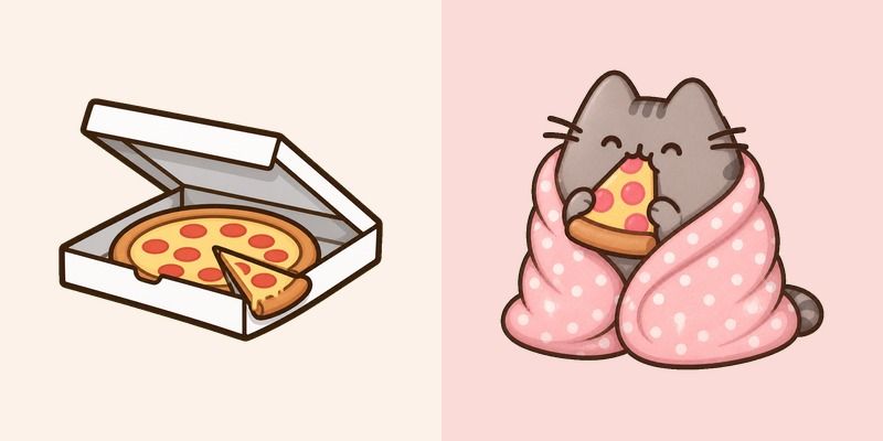 Pusheen Pizza Box and Cozy Blanket