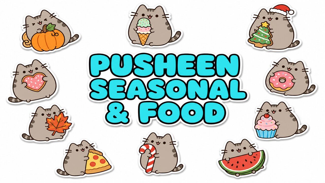 Pusheen Seasonal & Food - Custom cursor collection preview