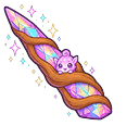Rainbow Opal Spiral Wand Default