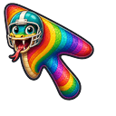Rainbow Snake Football Helmet Default
