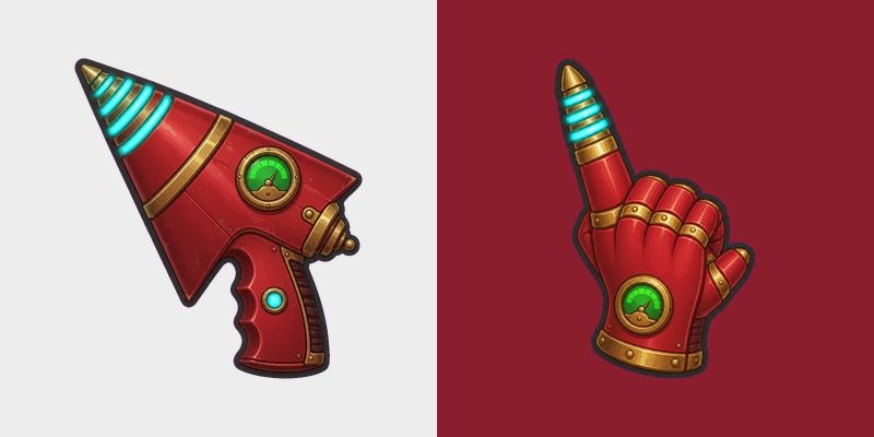 Red Retro Sci Fi Raygun