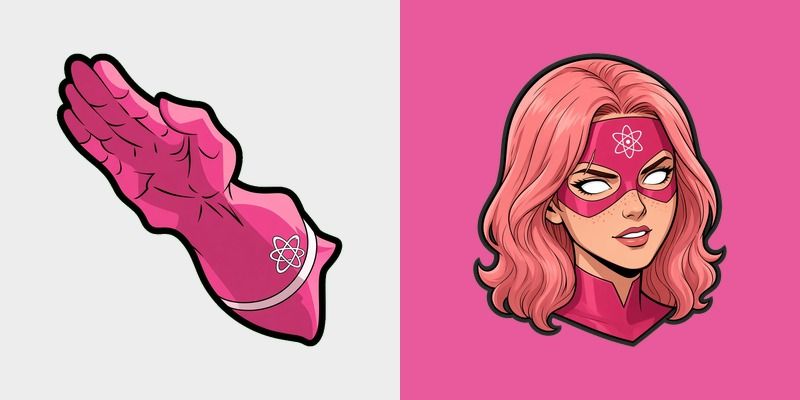 Rose Atom Eve Glove Cursor