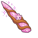 Rose Quartz Spiral Wand Default