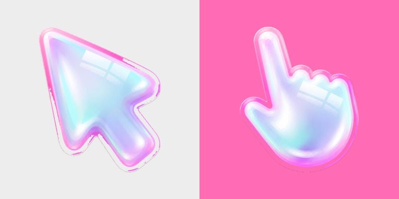 Rose Soap Pearl Lather custom cursor pack preview for Chrome, Edge and Windows