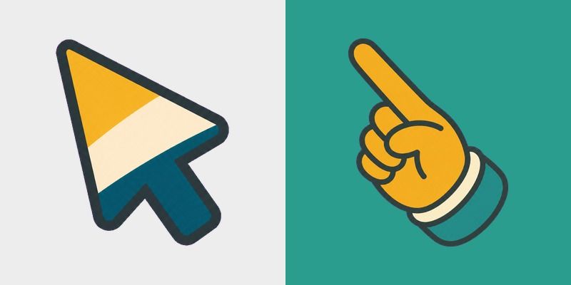 Saffron Teal Palette custom cursor pack preview for Chrome, Edge and Windows
