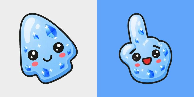 Cursor pack preview: Sapphire Crystal Blob