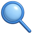 3D Blue Magnifying Glass Pointer