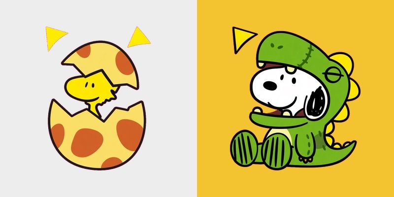 Snoopy Dino Woodstock Dino Egg