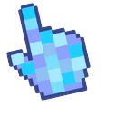Soft Blue Pixel Pointer