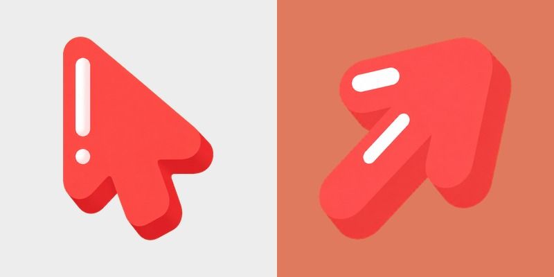 Soft Coral Extrude custom cursor pack preview for Chrome, Edge and Windows