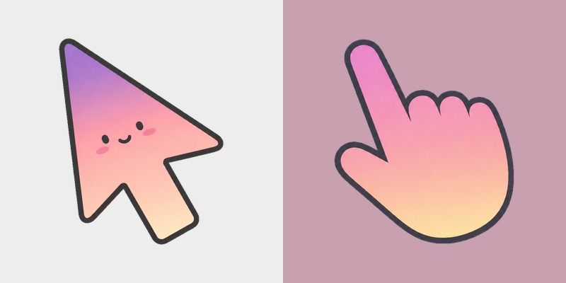 Soft Dusk Fade custom cursor pack preview for Chrome, Edge and Windows