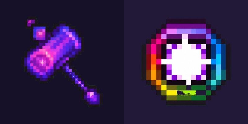 Stardew Valley Infinity Gavel and Galaxy Soul