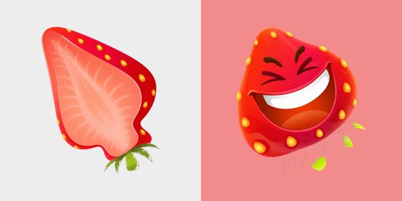 Strawberry custom cursor pack preview for Chrome, Edge and Windows