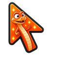 Sunny Orange Snake Cursor Default