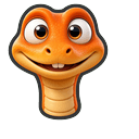 Sunny Orange Snake Cursor Pointer