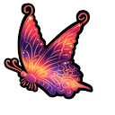 Sunset Space Hand Butterfly Pointer