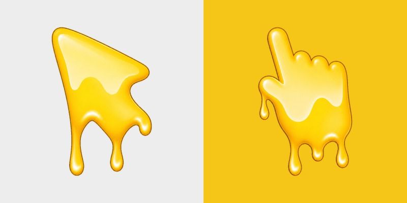 Sunshine Squiggle Bounce custom cursor pack preview for Chrome, Edge and Windows
