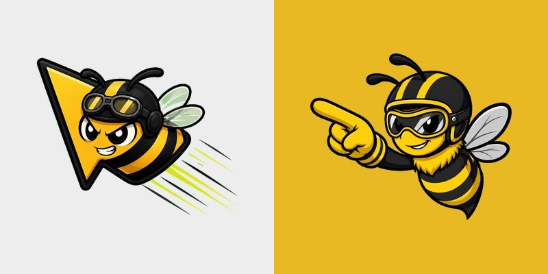 Super Bee Mascot custom cursor pack preview for Chrome, Edge and Windows