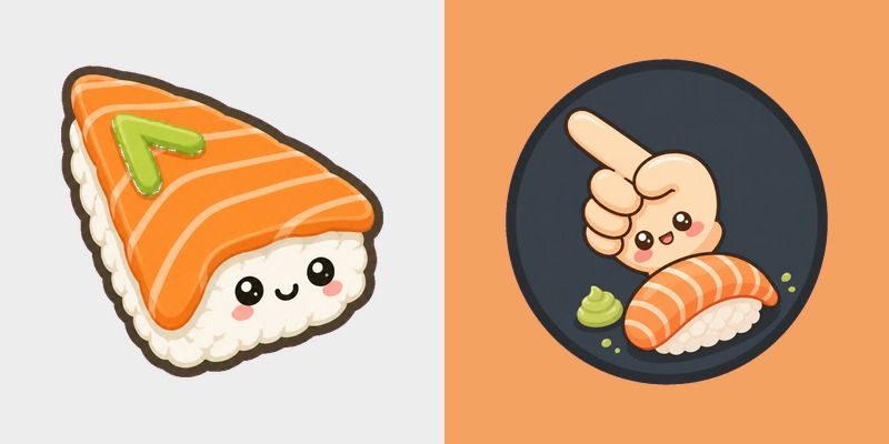 Sushi Nigiri custom cursor pack preview for Chrome, Edge and Windows
