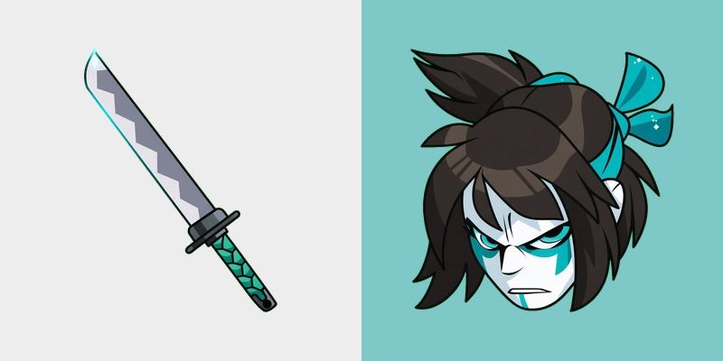 Teal Hattori Katana Cursor