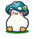 Teal Mushroom Duckling Pointer