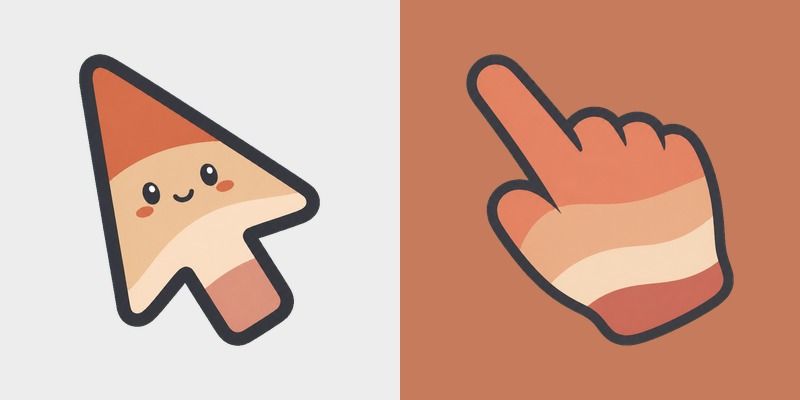 Terracotta Sand Palette custom cursor pack preview for Chrome, Edge and Windows