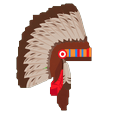 Travel Indian Feather Bonnet Tomahawk Cursor Pointer