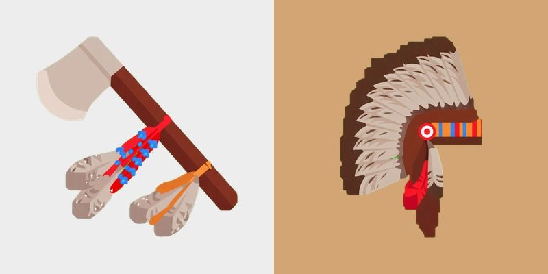 Travel Indian Feather Bonnet Tomahawk Cursor