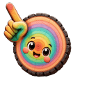 Tree Growth Rings Color Cursor Pointer