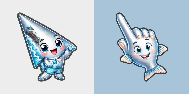 Cursor pack preview: USA Virginia Beach Fishing Pier and Silver Fish